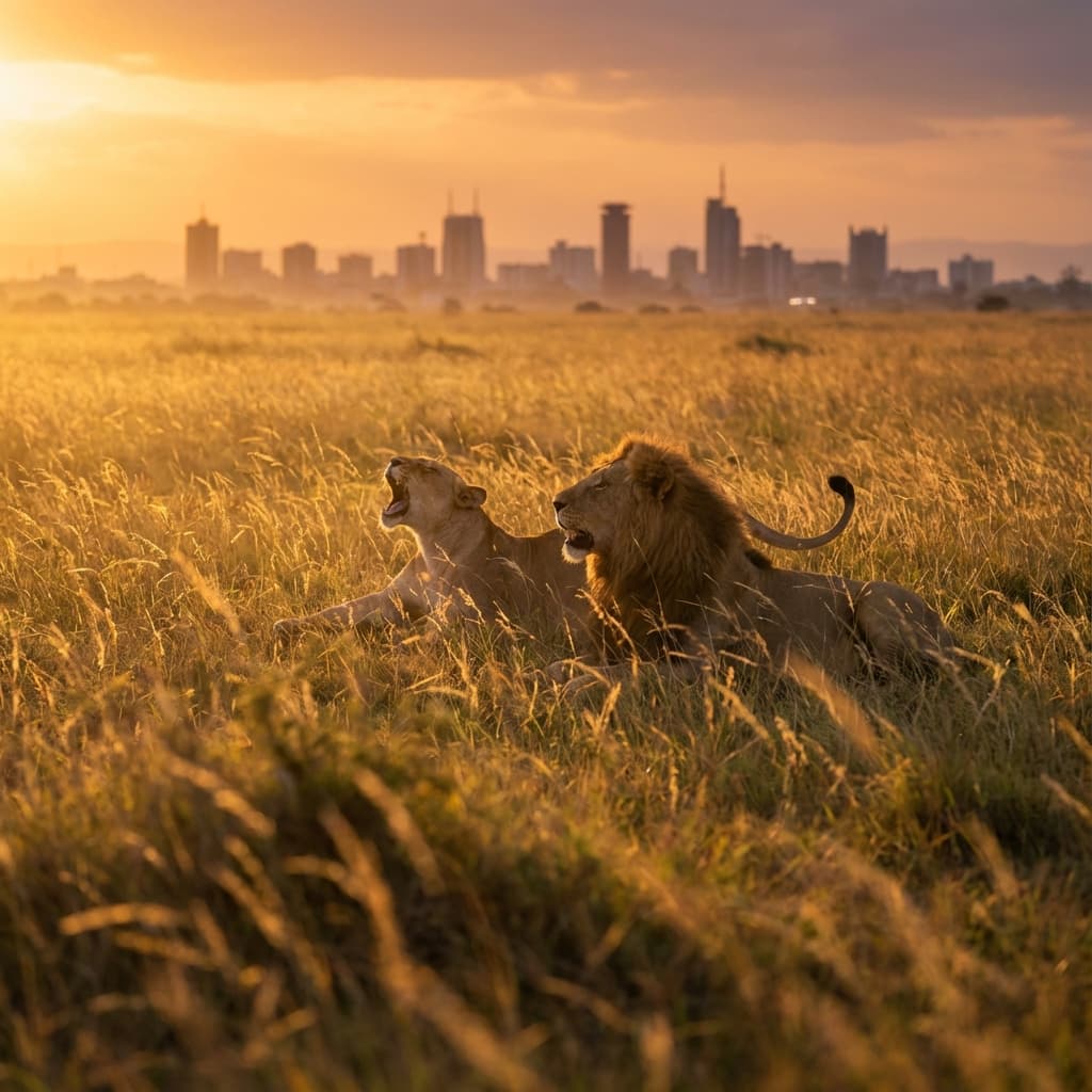 Lions at Nairobi National Park